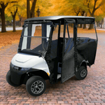 DoorWorks 4 Passenger Extended Roof Hinged Door Enclosure Cover for Golf Carts - Durable Canvas SDA Ace