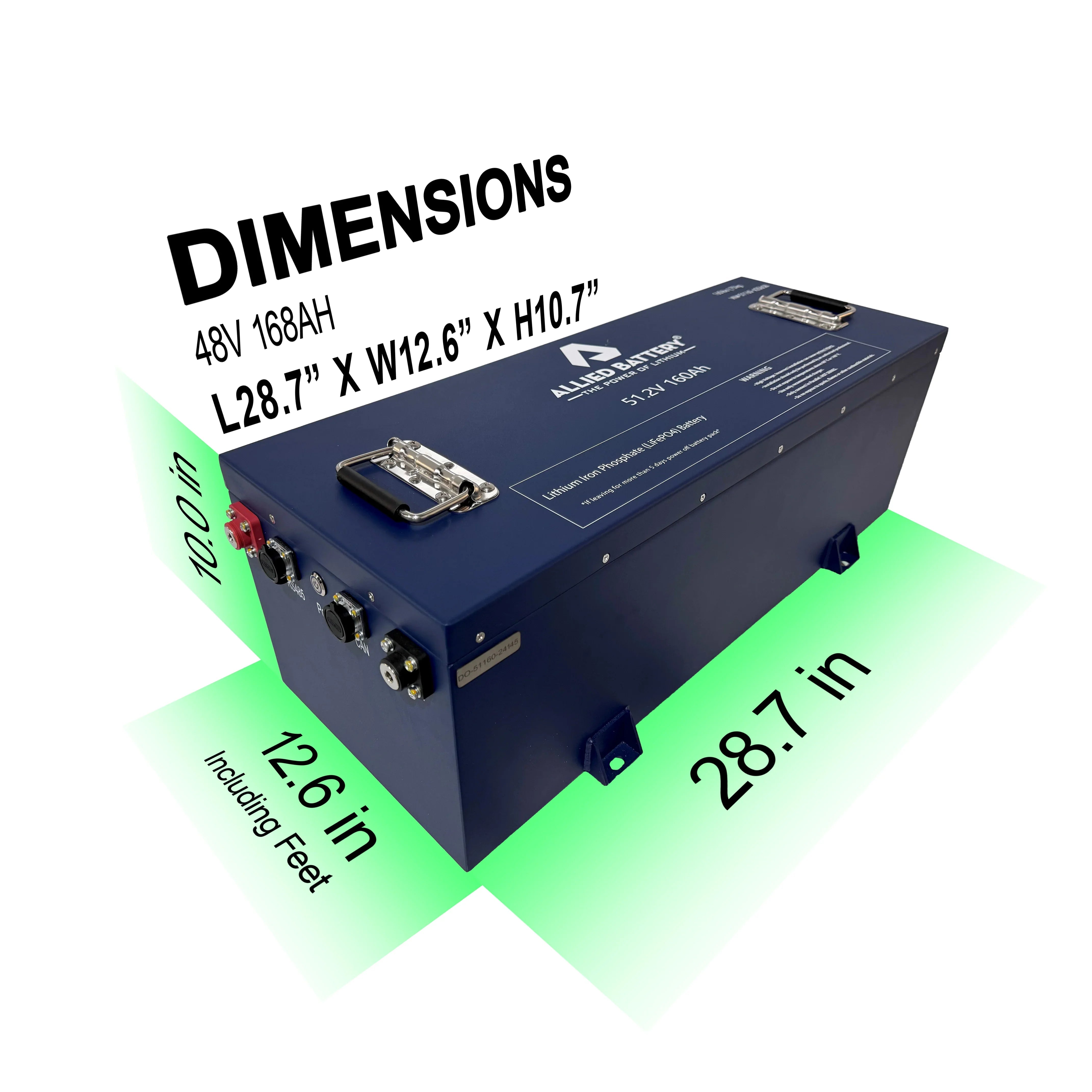 Allied 48V 168AH Commercial Golf Cart Lithium LiFePO4 Easy Conversion Kit (Includes Charger) Allied Batteries