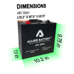 Allied 48V "Drop-In" Lithium Golf Cart Battery Easy Conversion Kit (Charger Included) Allied Batteries