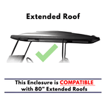 DoorWorks 4 Passenger Extended Roof Hinged Door Enclosure Cover for Golf Carts - Durable Canvas SDA Ace