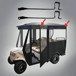 DoorWorks 4 Passenger Extended Roof Hinged Door Enclosure Cover for Golf Carts - Durable Canvas SDA Ace