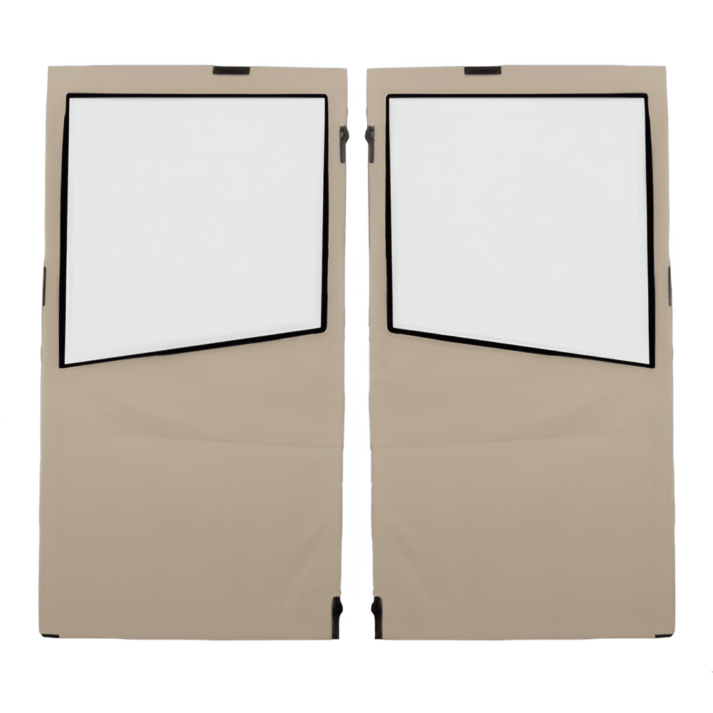 DoorWorks 4 Passenger Extended Roof Hinged Door Enclosure Cover for Golf Carts - Durable Canvas SDA Ace