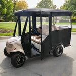 DoorWorks 4 Passenger Extended Roof Hinged Door Enclosure Cover for Golf Carts - Durable Canvas SDA Ace