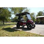 Arch EV A4 4-Seater Red Golf Cart in Sun