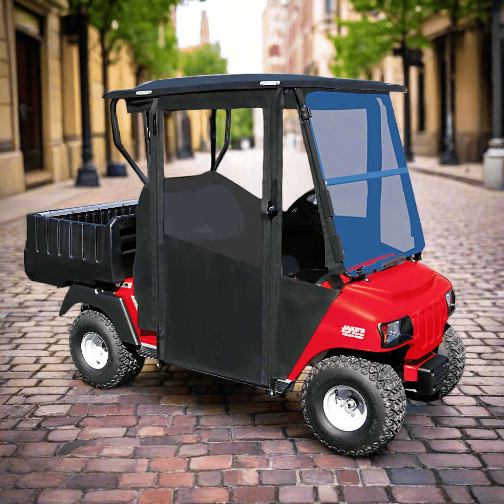 DoorWorks 2 Passenger Hinged Door Enclosure Cover for Golf Carts - Durable Canvas SDA Ace