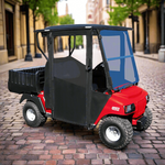 DoorWorks 2 Passenger Hinged Door Enclosure Cover for Golf Carts - Durable Canvas SDA Ace