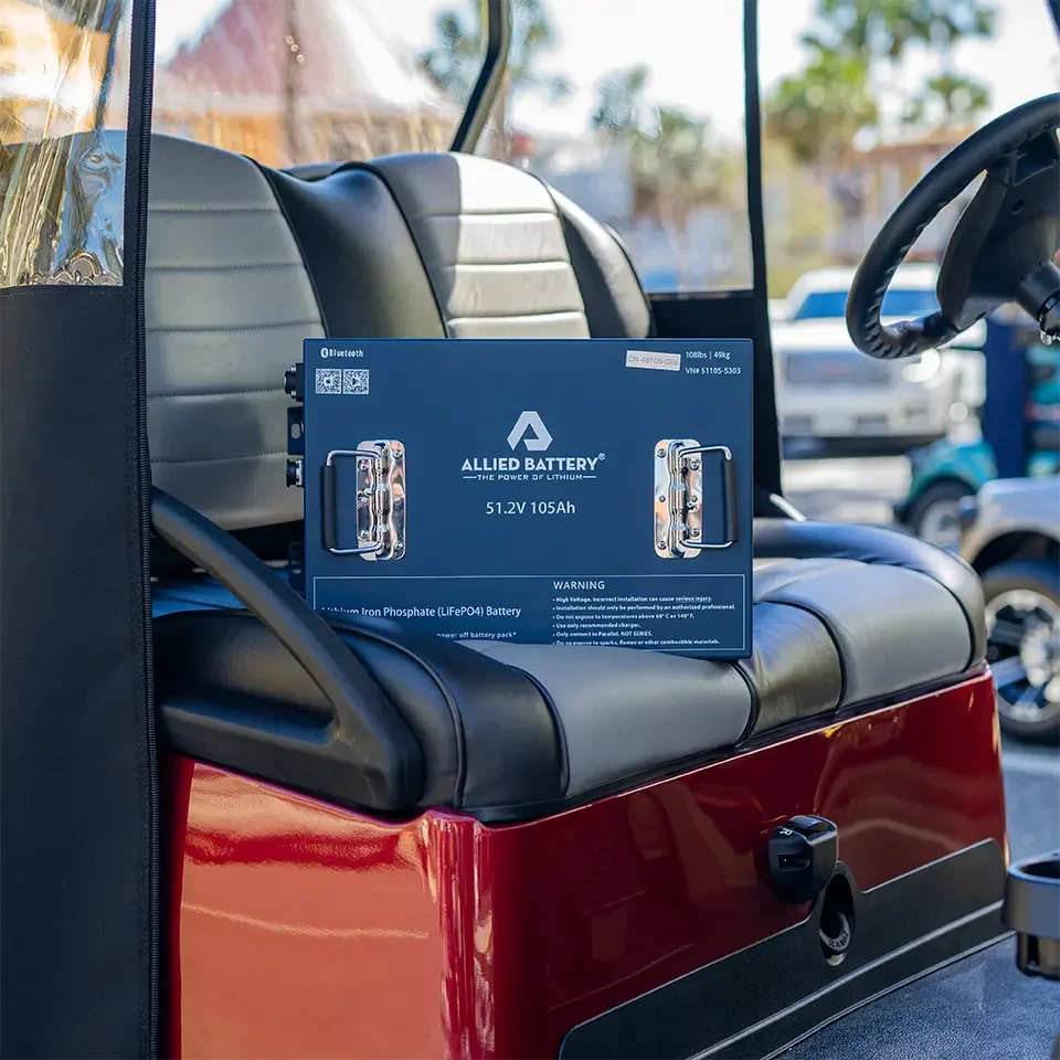 Allied 48V Lithium Golf Cart Battery 65Ah, 105Ah and 168Ah Easy Conversion Kit (Includes Charger) Ace Golf Cart Covers