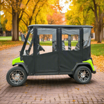 DoorWorks 4 Passenger Extended Roof Hinged Door Enclosure Cover for Golf Carts - Durable Canvas SDA Ace