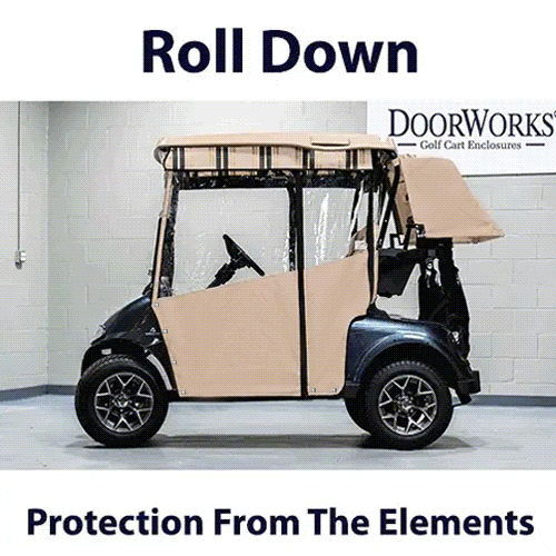 DoorWorks (Sunbrella Canvas) Track-Style Enclosure Cover for Golf Carts Ace