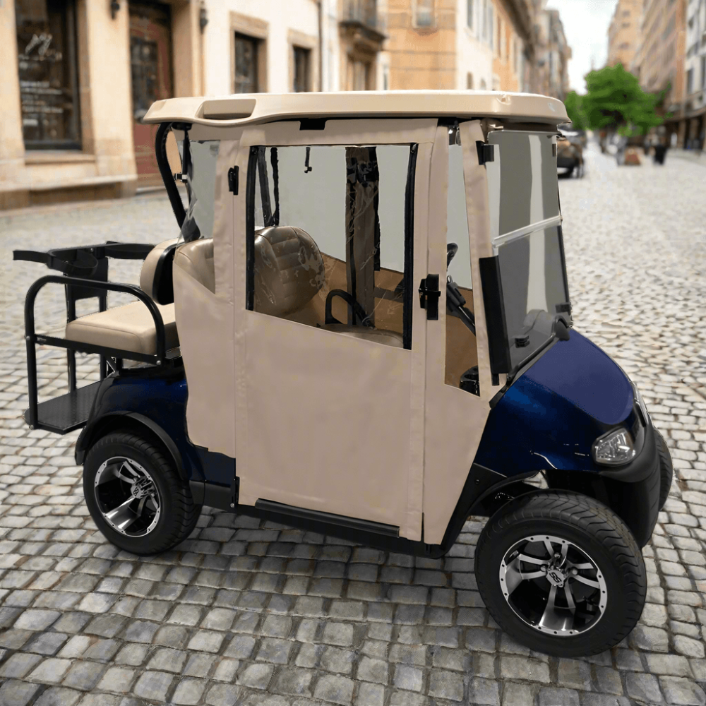 DoorWorks 2 Passenger Hinged Door Enclosure Cover for Golf Carts - Durable Canvas SDA Ace