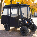 DoorWorks 4 Passenger Extended Roof Hinged Door Enclosure Cover for Golf Carts - Durable Canvas SDA Ace
