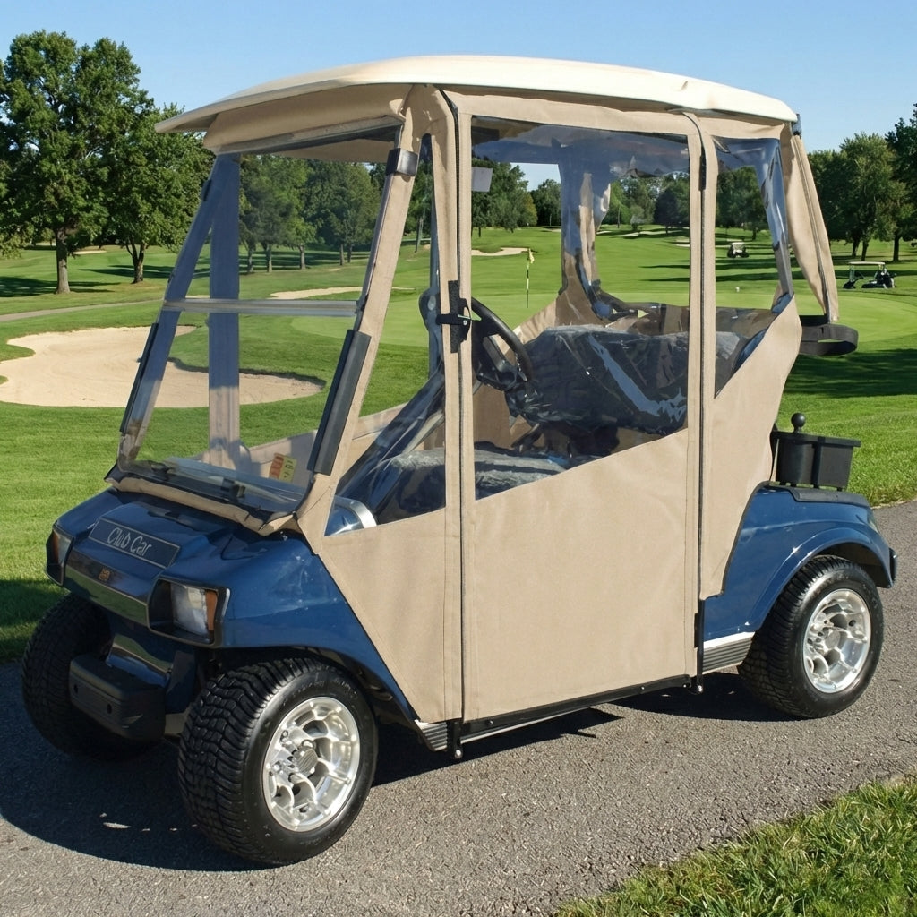 DoorWorks 2 Passenger Hinged Door Enclosure Cover for Golf Carts - Durable Canvas SDA Ace