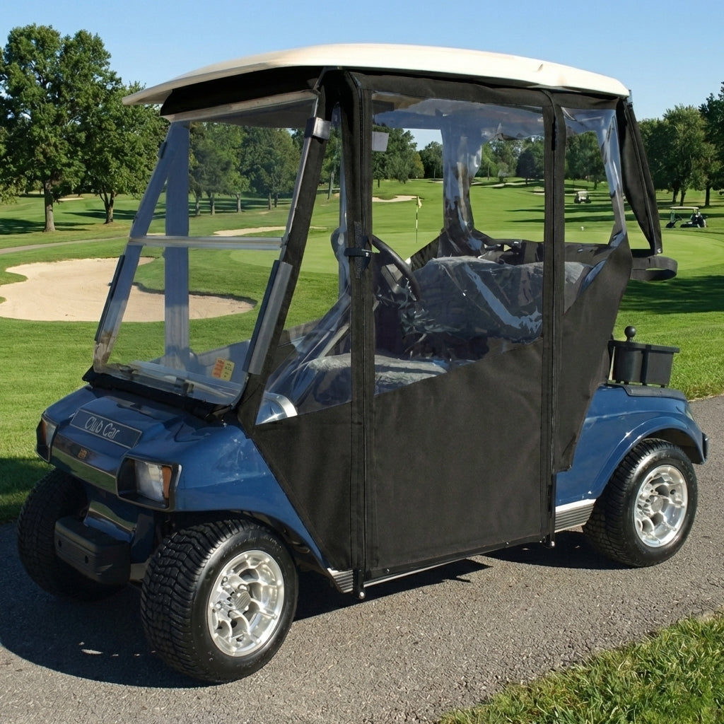 DoorWorks 2 Passenger Hinged Door Enclosure Cover for Golf Carts - Durable Canvas SDA Ace