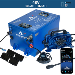 Allied 48V Lithium Golf Cart Battery 105Ah and 168Ah Easy Conversion Kit (Includes Charger) Ace Golf Cart Covers
