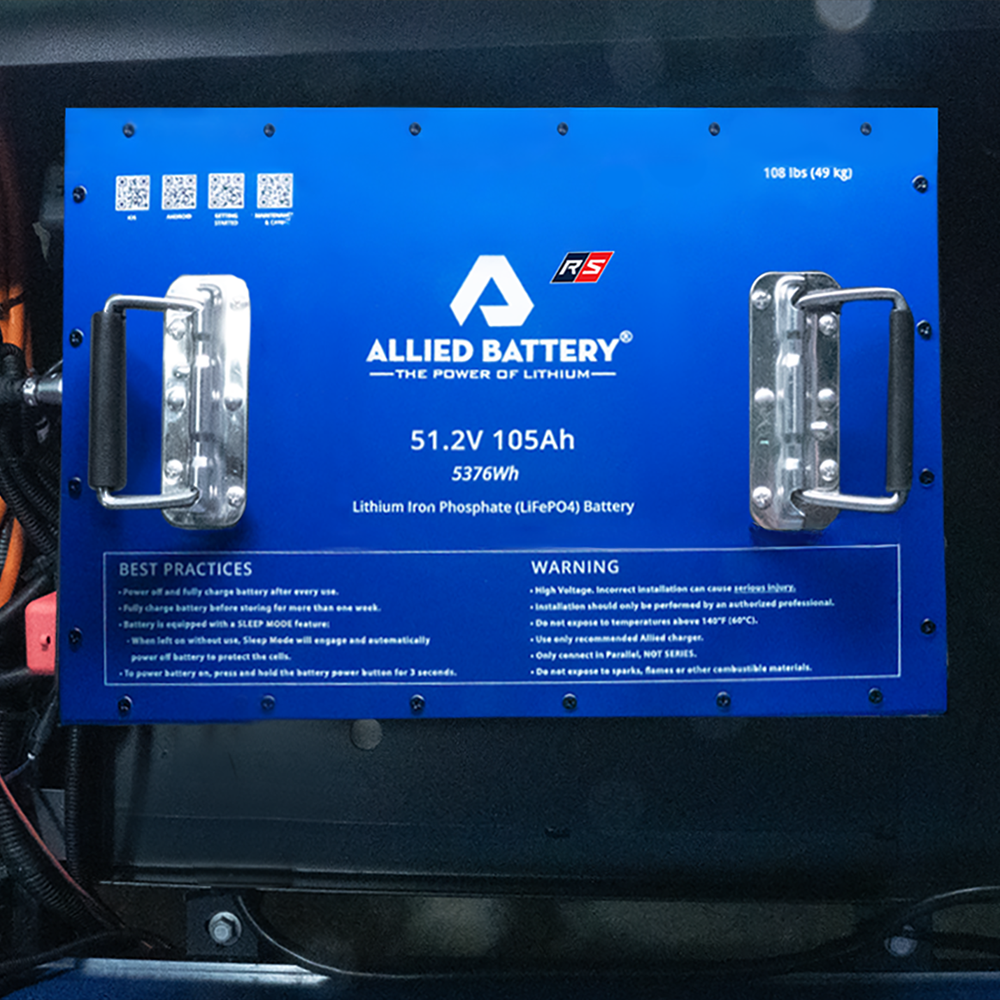 Allied RS 48V 105AH Commercial Golf Cart Lithium LiFePO4 Battery Easy Conversion Kit (Charger Included) Allied Batteries