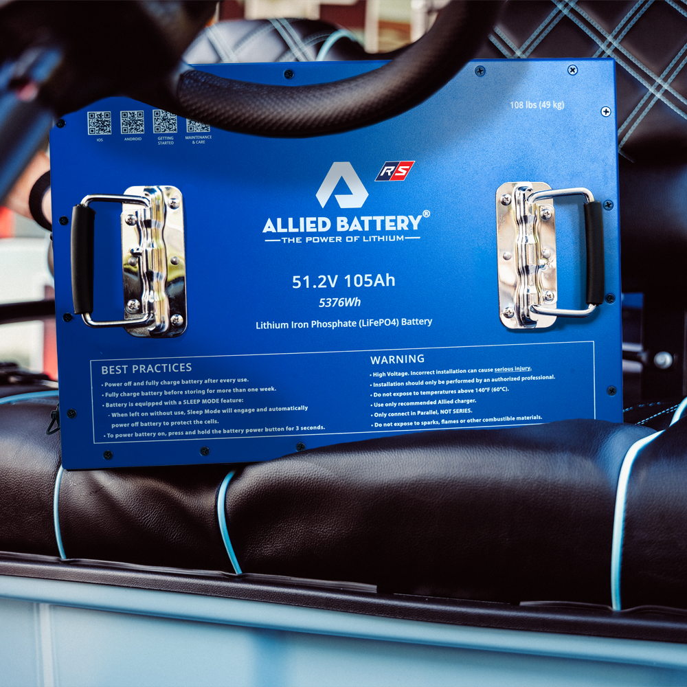 Allied RS 48V 105AH Commercial Golf Cart Lithium LiFePO4 Battery Easy Conversion Kit (Charger Included) Allied Batteries