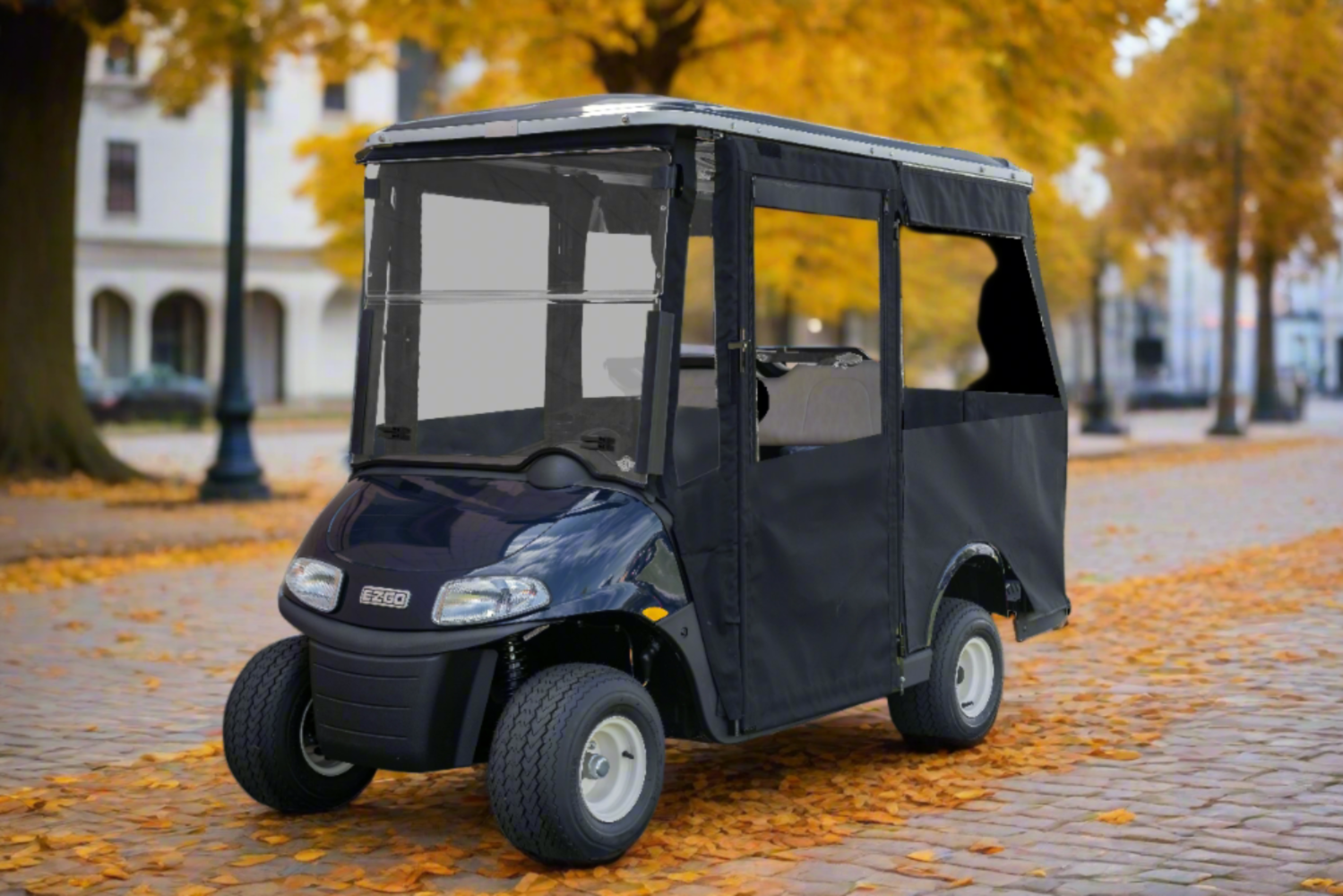 4-Passenger Sunbrella Track-Style Enclosure Cover for Golf Carts - Extended Roof