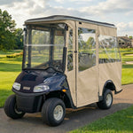 DoorWorks 4 Passenger Extended Roof Hinged Door Enclosure Cover for Golf Carts - Durable Canvas SDA Ace