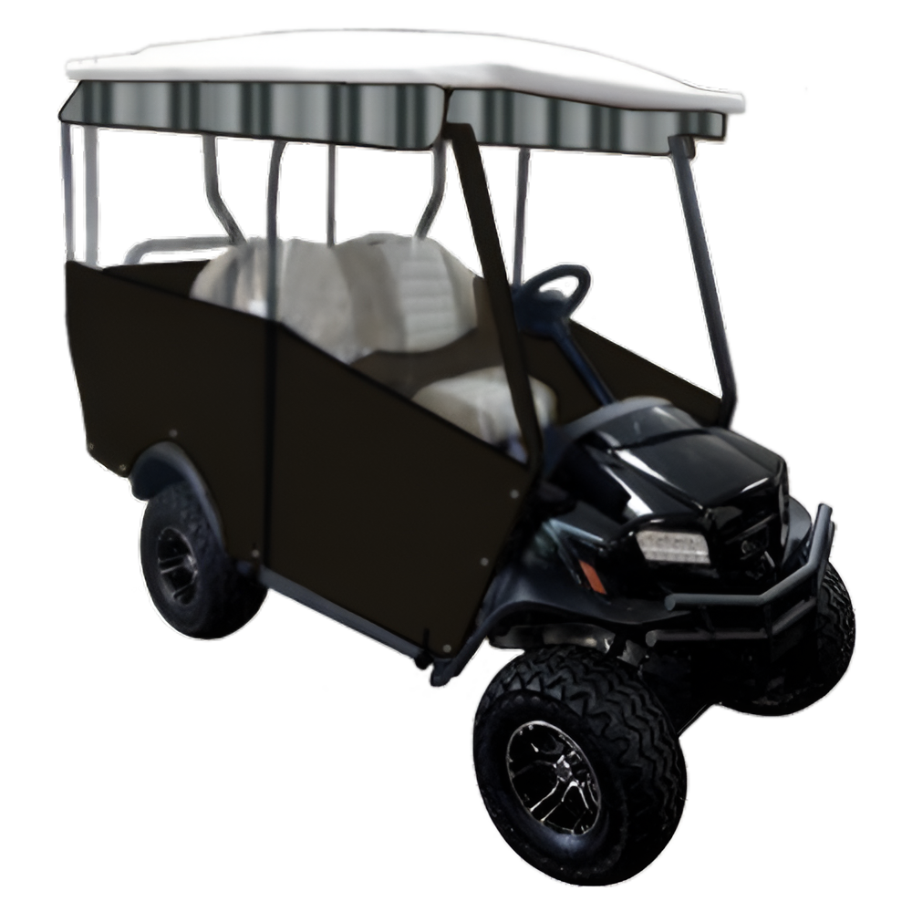 4-Passenger Sunbrella Track-Style Enclosure Cover for Golf Carts - Extended Roof