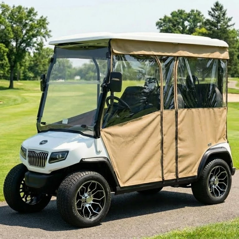 4-Passenger Sunbrella Track-Style Enclosure Cover for Golf Carts - Extended Roof Ace Golf Cart: Best Golf Cart Covers for Sale