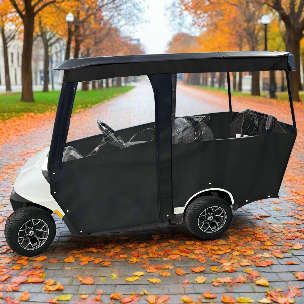 4-Passenger Sunbrella Track-Style Enclosure Cover for Golf Carts - Extended Roof