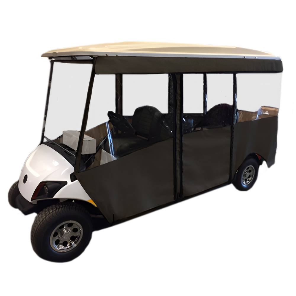6 Passenger Sunbrella Track-Style Golf Cart Cover Enclosure