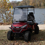 Arch EV A2 2-Seater Red Golf Cart Lake Backdrop