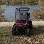 Arch EV A2 2-Seater Red Golf Cart Lake Backdrop 2
