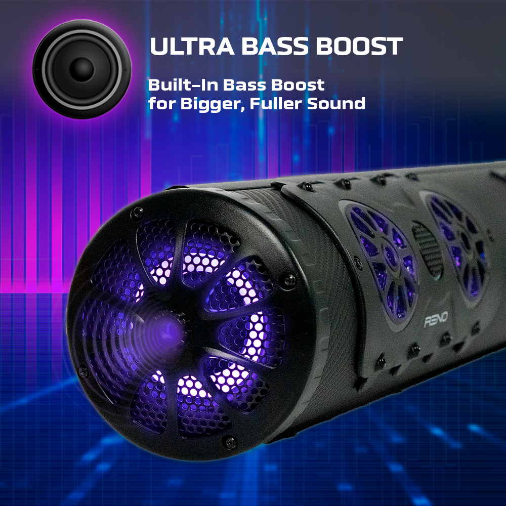 RENO Core 27" Bluetooth Waterproof Golf Cart Speaker. 500W Output with LED Light System. The Ultimate Party Accessory. Ace Golf Cart: Best Golf Cart Covers for Sale