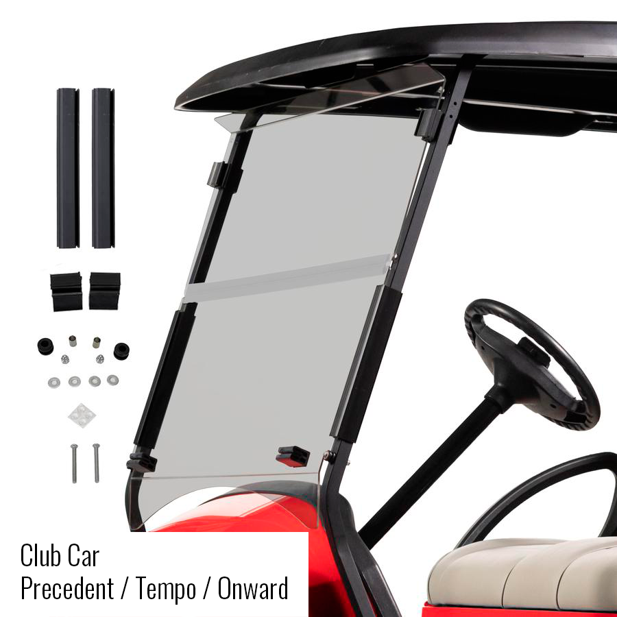 RedDot Tinted Folding Golf Cart Windshield Ace Golf Cart Covers