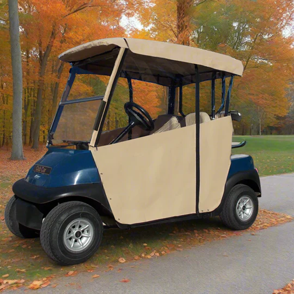 3-Sided Fitted "Over-The-Top" Golf Cart Cover made with Durable Canvas SDA Ace