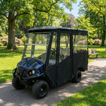 DoorWorks 4 Passenger Extended Roof Hinged Door Enclosure Cover for Golf Carts - Durable Canvas SDA Ace