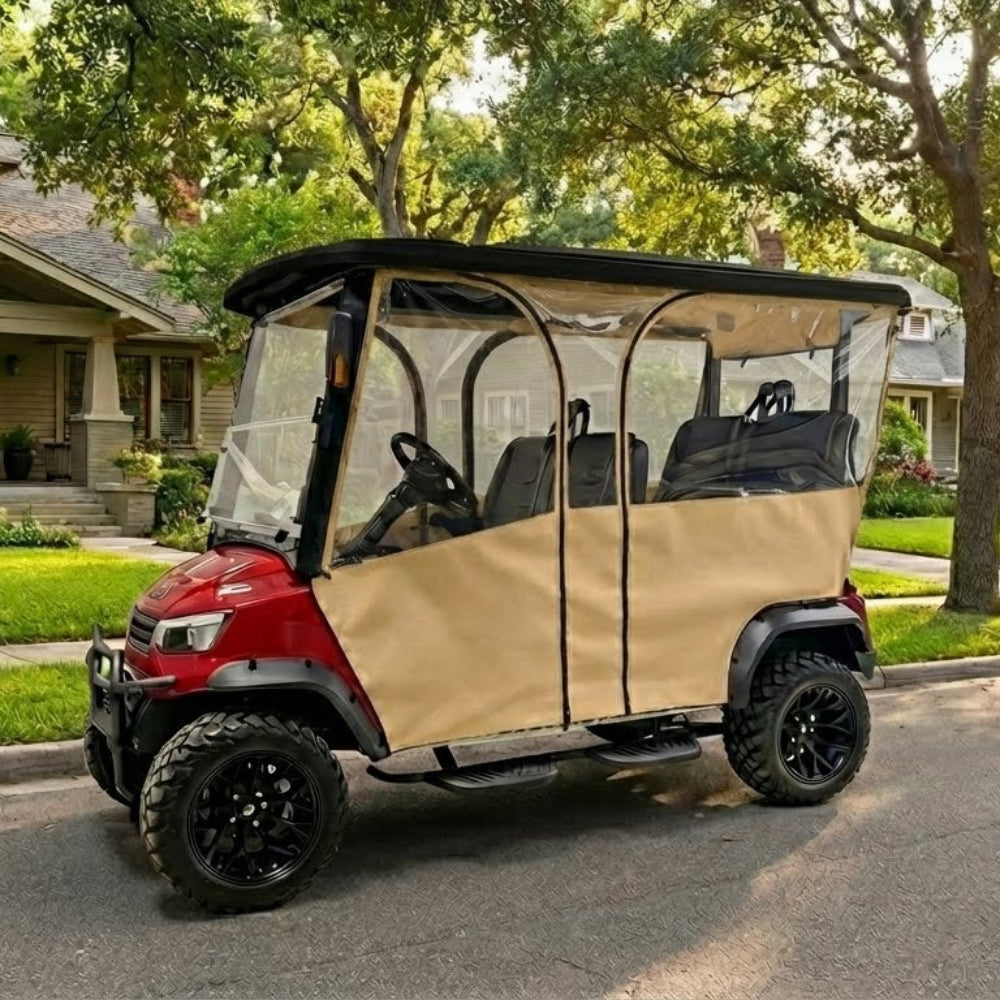 4-Passenger Sunbrella Track-Style Enclosure Cover for Golf Carts - Extended Roof Ace Golf Cart: Best Golf Cart Covers for Sale