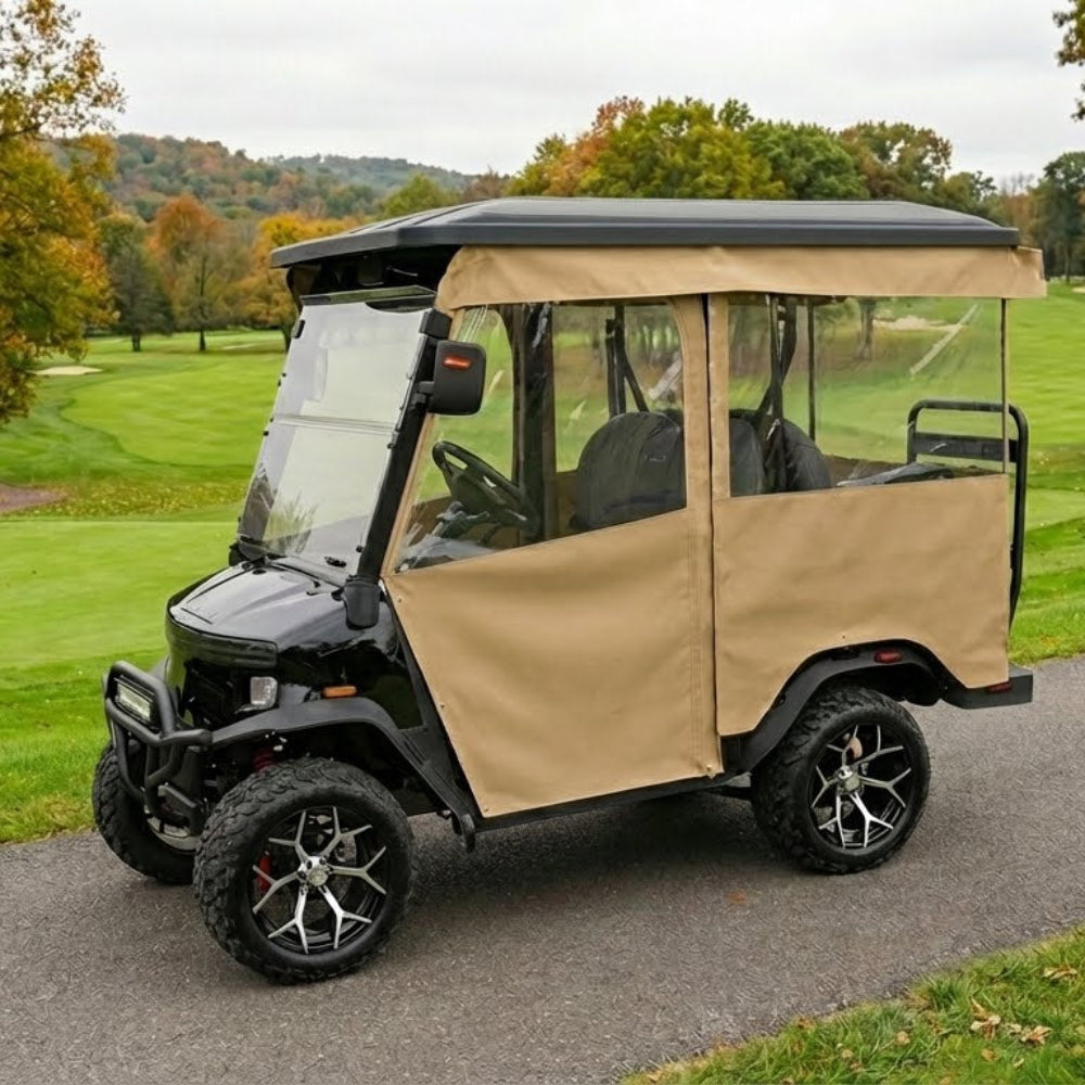 4-Passenger Sunbrella Track-Style Enclosure Cover for Golf Carts - Extended Roof Ace Golf Cart: Best Golf Cart Covers for Sale