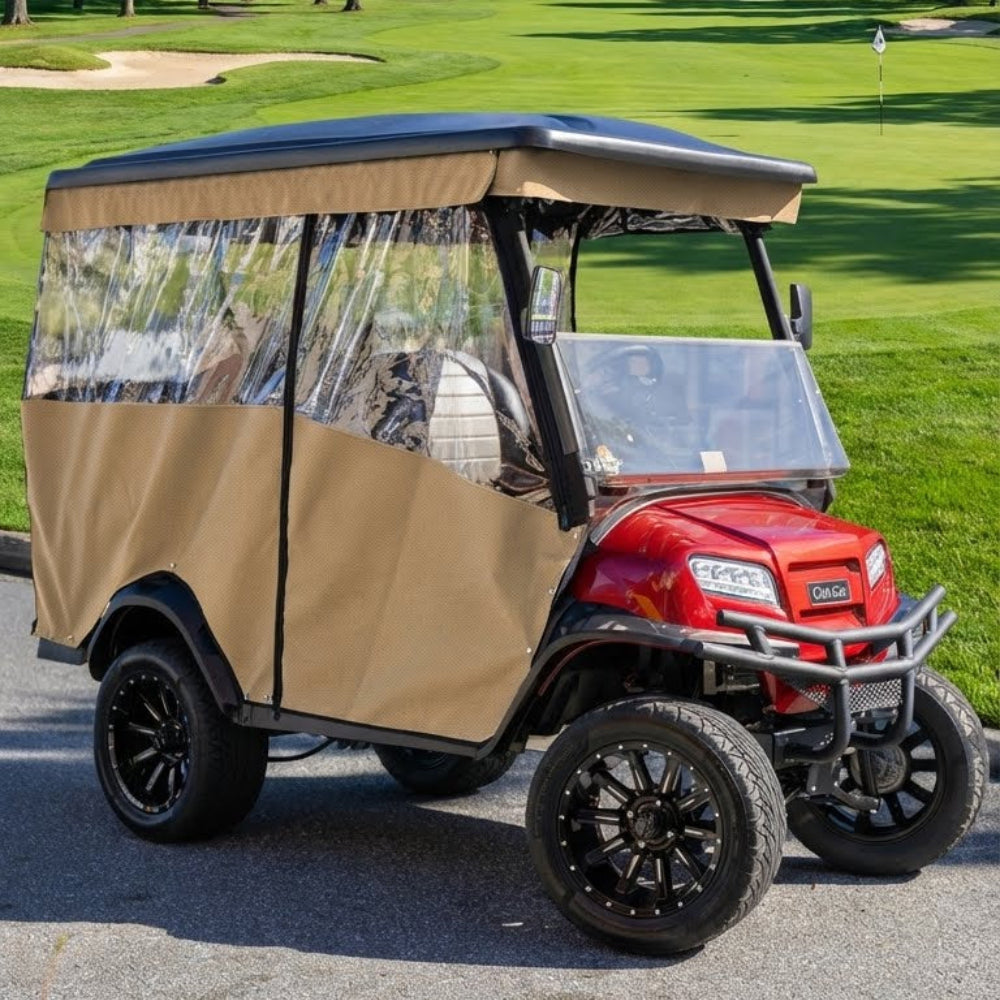 4-Passenger Sunbrella Track-Style Enclosure Cover for Golf Carts - Extended Roof Ace Golf Cart: Best Golf Cart Covers for Sale