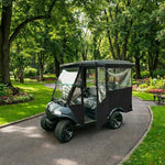 DoorWorks 4 Passenger Extended Roof Hinged Door Enclosure Cover for Golf Carts - Durable Canvas SDA Ace
