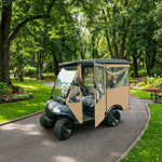 DoorWorks 4 Passenger Extended Roof Hinged Door Enclosure Cover for Golf Carts - Durable Canvas SDA Ace