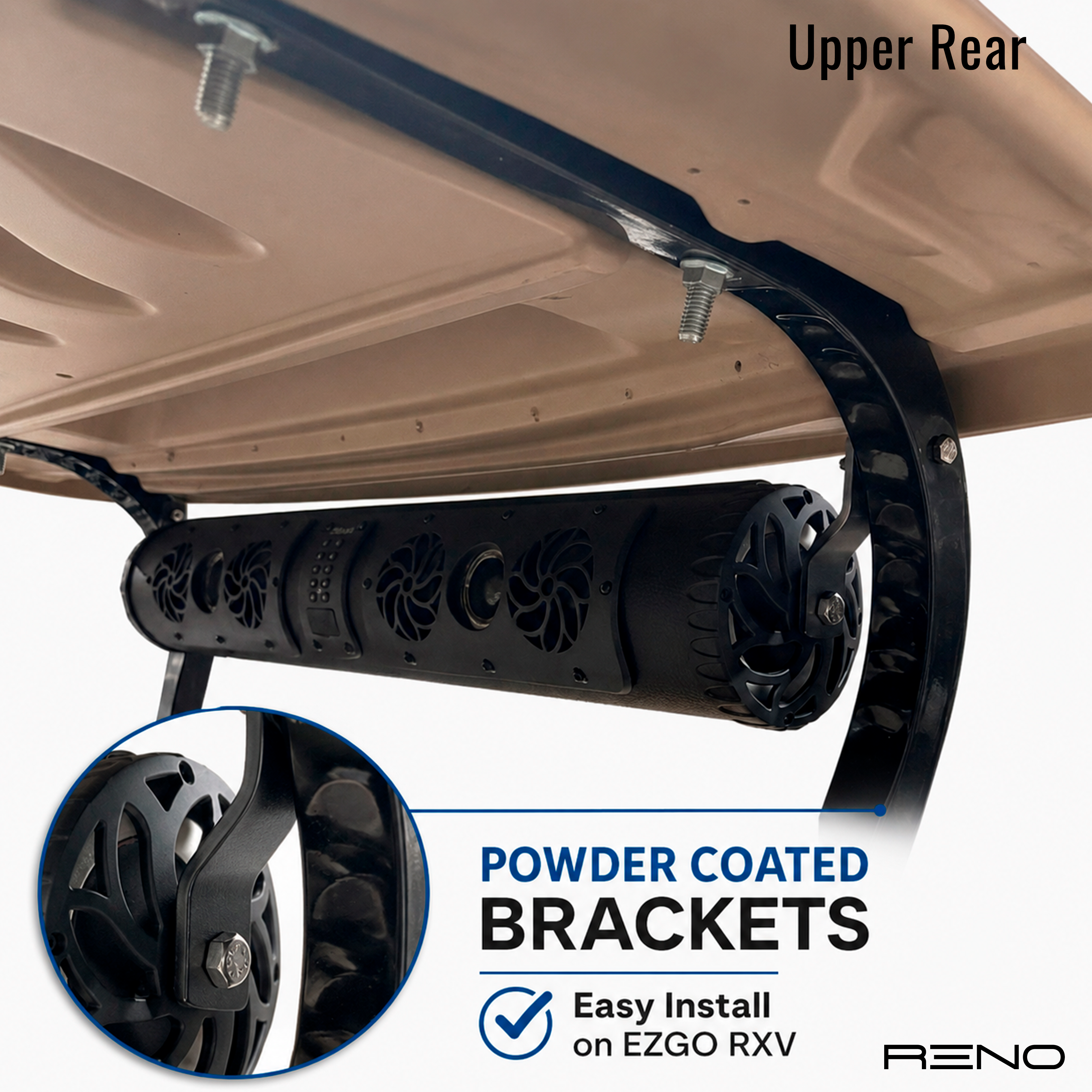 RENO Core 27" Bluetooth Waterproof Golf Cart Speaker. Sound Bar with LED Light System. The Ultimate Party Accessory. Ace Golf Cart: Best Golf Cart Covers for Sale
