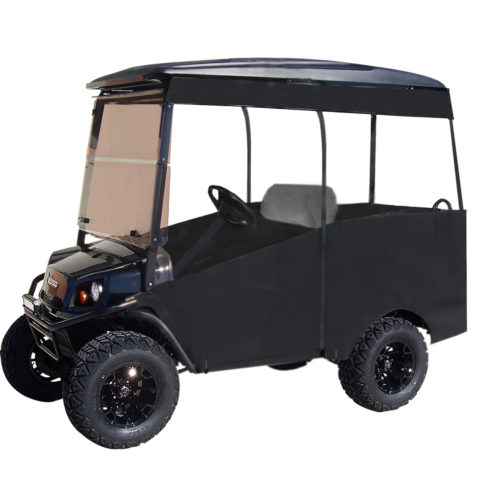 4 Passenger Sunbrella Track-Style Golf Cart Enclosure Cover - Extended Roof
