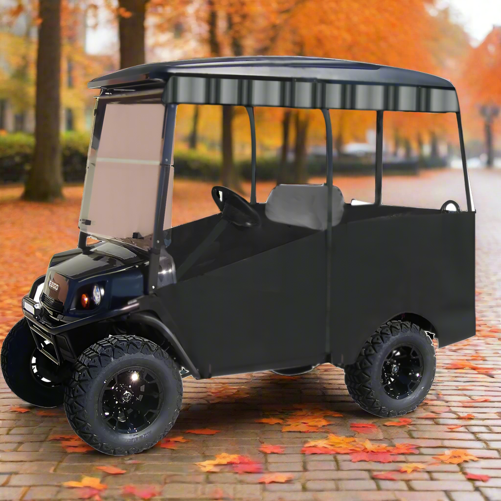 4-Passenger Sunbrella Track-Style Enclosure Cover for Golf Carts - Extended Roof