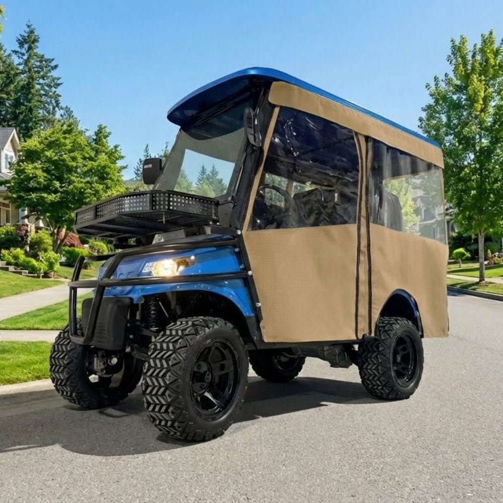 4-Passenger Sunbrella Track-Style Enclosure Cover for Golf Carts - Extended Roof Ace Golf Cart: Best Golf Cart Covers for Sale