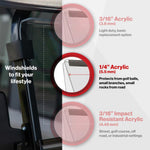RedDot Tinted Folding Golf Cart Windshield Ace Golf Cart Covers
