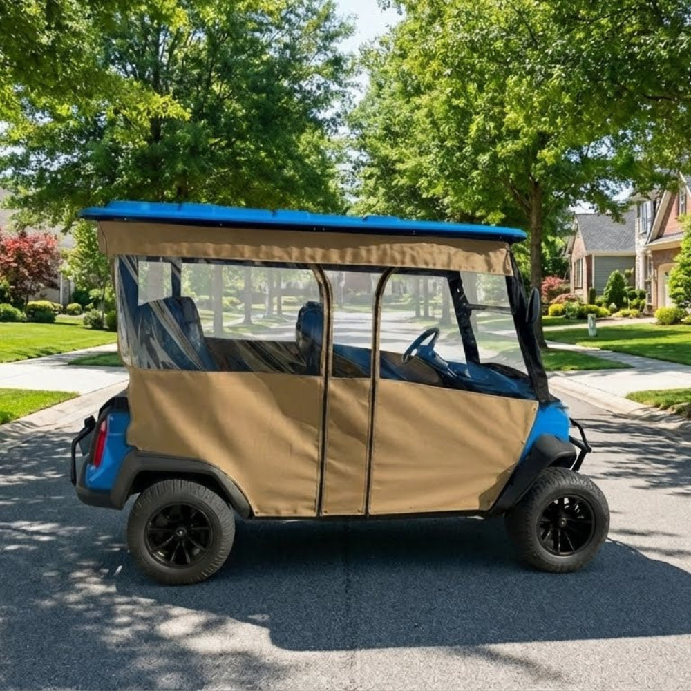 4-Passenger Sunbrella Track-Style Enclosure Cover for Golf Carts - Extended Roof Ace Golf Cart: Best Golf Cart Covers for Sale