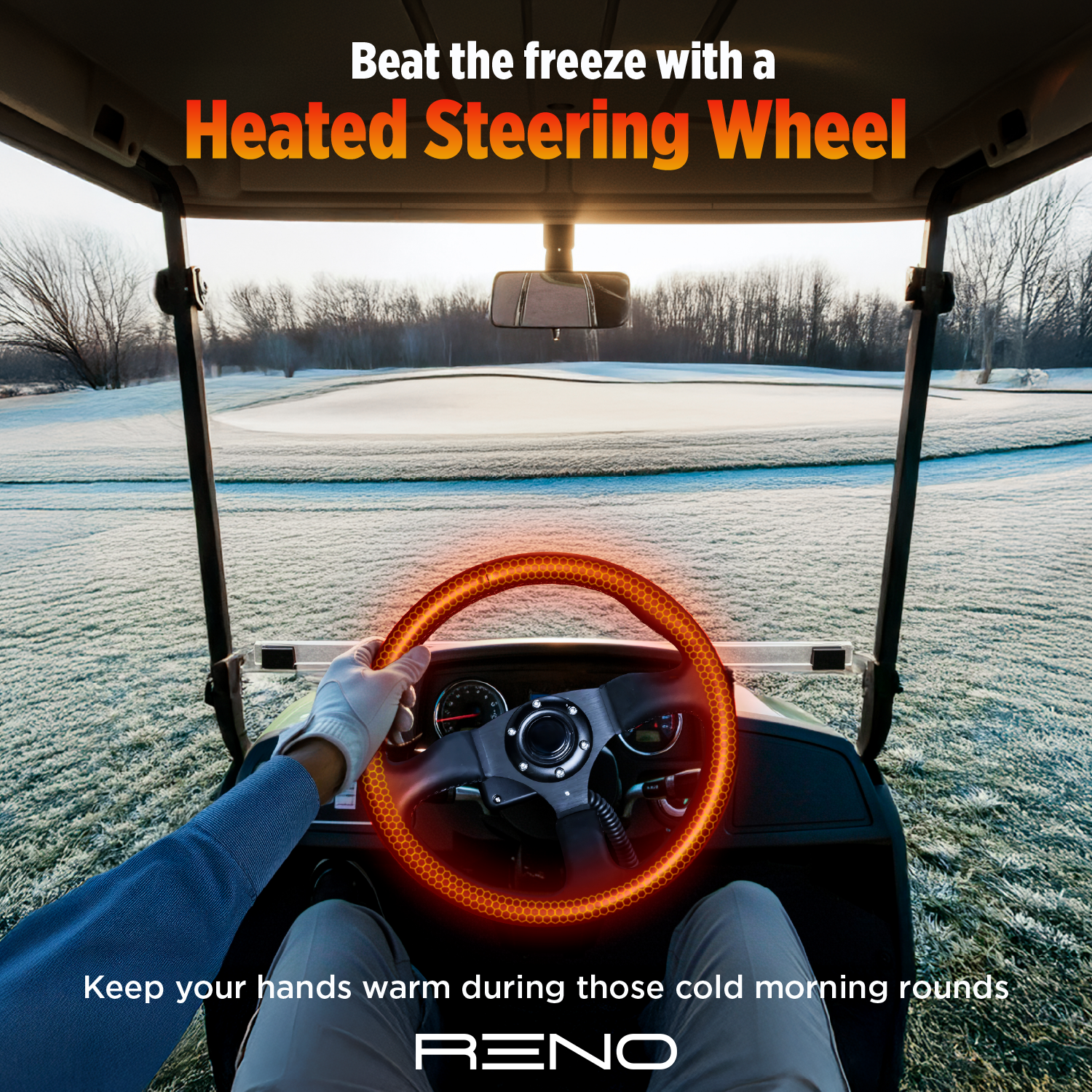 RENO Heated Steering Wheel Full Conversion Kit (Patent Pending) Ace Golf Cart: Best Golf Cart Covers for Sale