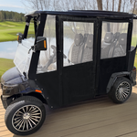 DoorWorks 4 Passenger Extended Roof Hinged Door Enclosure Cover for Golf Carts - Durable Canvas SDA Ace