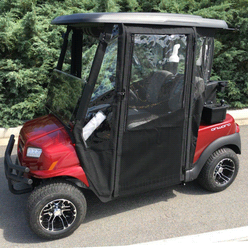 DoorWorks 2 Passenger Hinged Door Enclosure Cover for Golf Carts - Durable Canvas SDA Ace