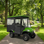DoorWorks 4 Passenger Extended Roof Hinged Door Enclosure Cover for Golf Carts - Durable Canvas SDA Ace
