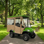 DoorWorks 4 Passenger Extended Roof Hinged Door Enclosure Cover for Golf Carts - Durable Canvas SDA Ace