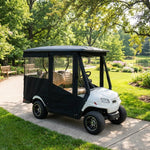 DoorWorks 4 Passenger Extended Roof Hinged Door Enclosure Cover for Golf Carts - Durable Canvas SDA Ace