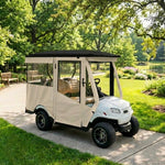 DoorWorks 4 Passenger Extended Roof Hinged Door Enclosure Cover for Golf Carts - Durable Canvas SDA Ace